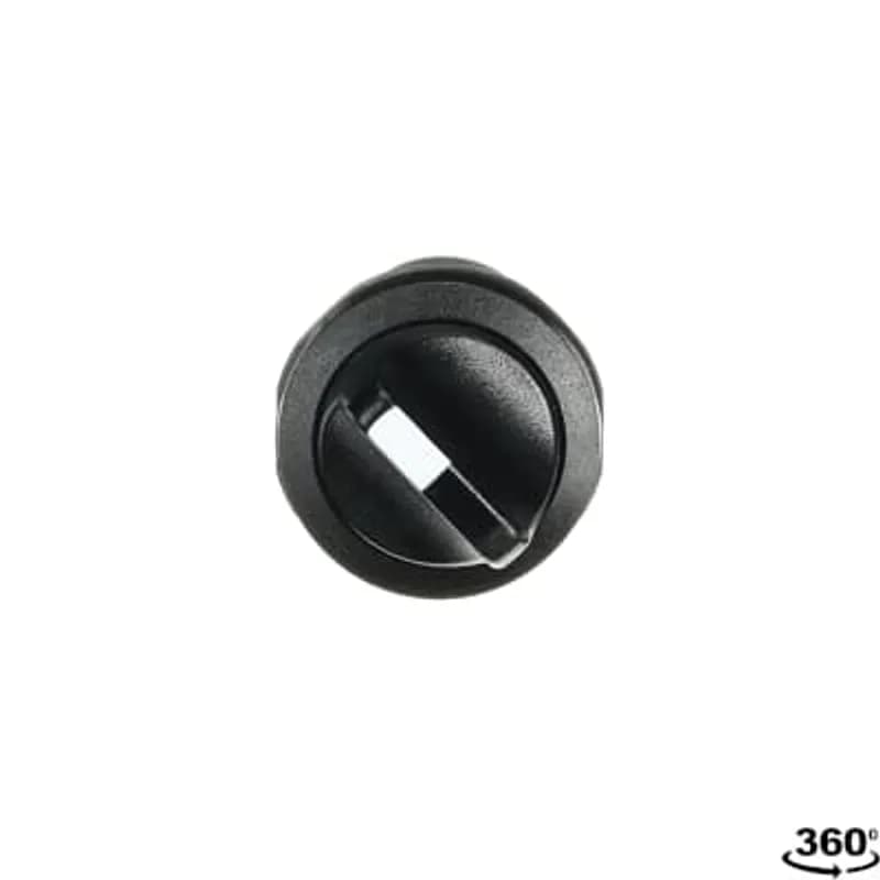 Compact Selector Switch - 2-pos Fixed A&C - Short handle - Black - Non-illuminated - Black plastic - 1NO+1NC