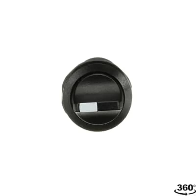 Compact Selector Switch - 3-pos Return to B - Short handle - Black - Non-illuminated - Black plastic - 1NO+1NC