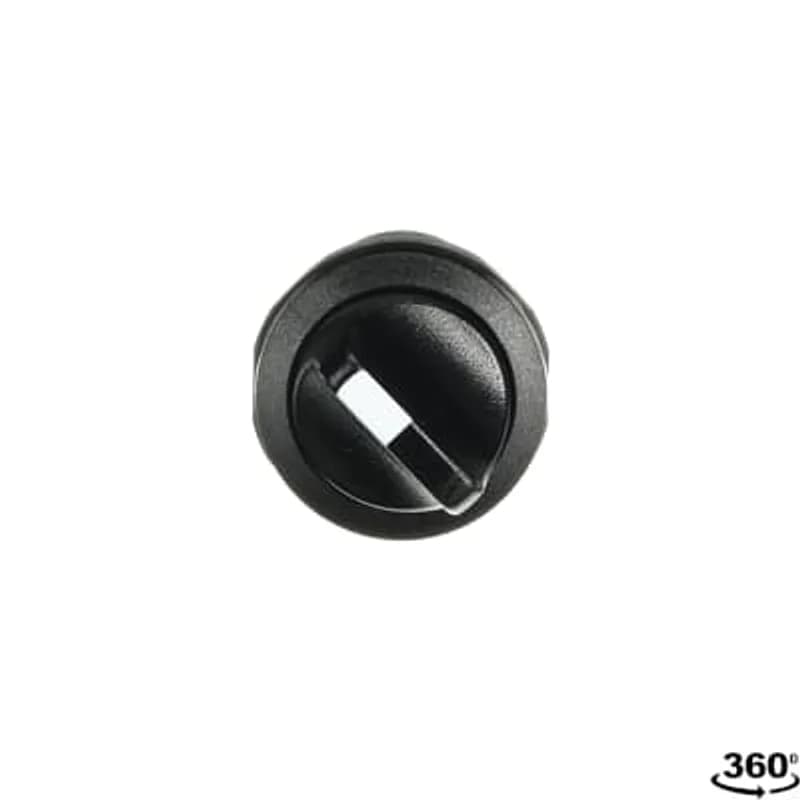 Compact Selector Switch - 3-pos Fixed B&C Return A to B - Short handle - Black - Non-illuminated - Black plastic - 2NO