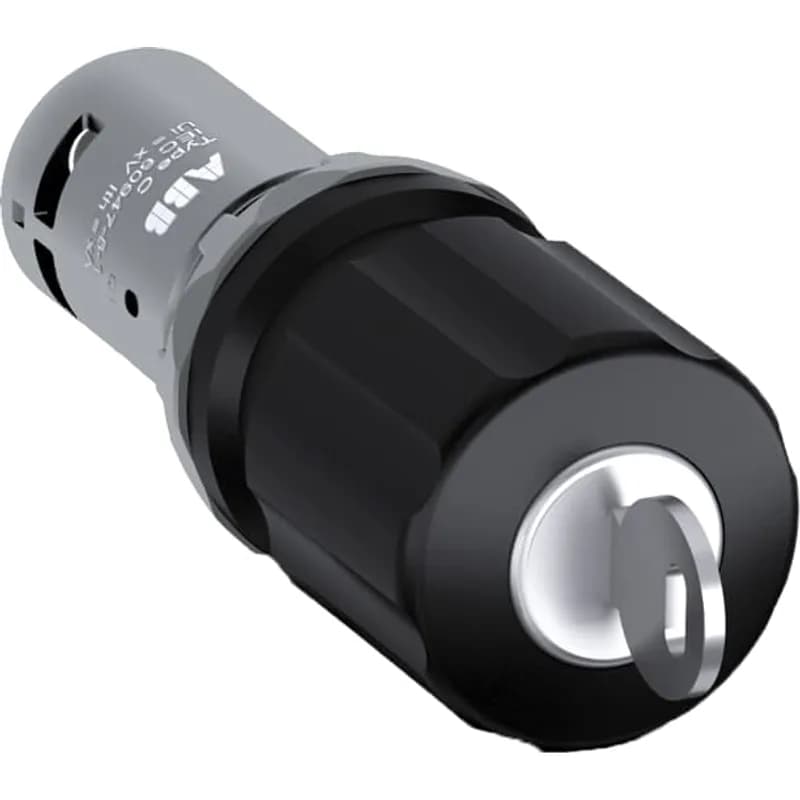 Compact Machine Stop - Key release -30mm Mushroom - Black - Non-illuminated - 1NO+1NC