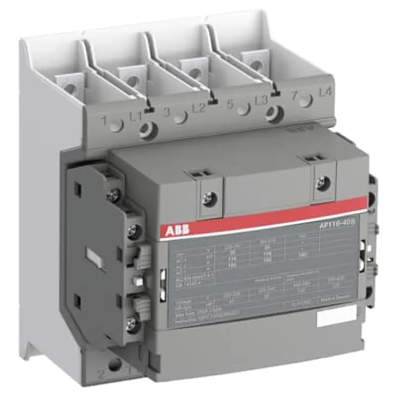 A 3-phase Contactor suitable for various applications such as Motor starting, Isolation, By-pass and Distribution application up to max 690 V. Operated with wide control voltage range 24-60 V, 50 and 60 Hz, 20-60 V DC