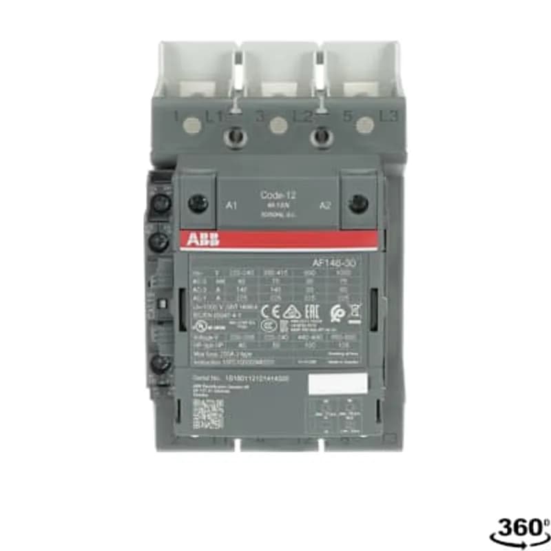 A 3-phase Contactor suitable for various applications such as Motor starting, Isolation, By-pass and Distribution application up to max 1000 V. Operated with wide control voltage range 48-130 V, 50/60 Hz and DC