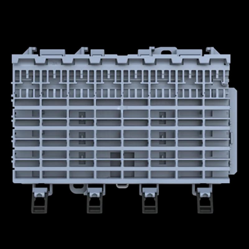 SMISSLINE TP 8-module socket for the 125A system, length 144 mm (includes base and cover). The pluggable socket system is completely finger safe (IP2XB) together with the socket end piece