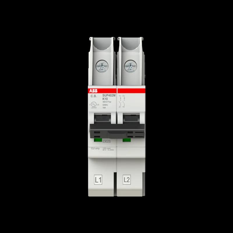 Pluggable Miniature circuit-breaker for the SMISSLINE TP System acc. UL489 in 277/480 VAC systems, Tripping characteristic K, Rated current In 10A