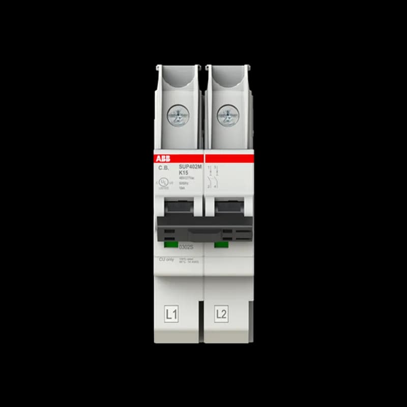 Pluggable Miniature circuit-breaker for the SMISSLINE TP System acc. UL489 in 277/480 VAC systems, Tripping characteristic K, Rated current In 15A