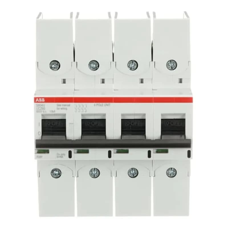 S804U-UCZ60 4 Pole Z Characteristic 60A 10kA 600VDC High Performance Circuit Breaker HPCB