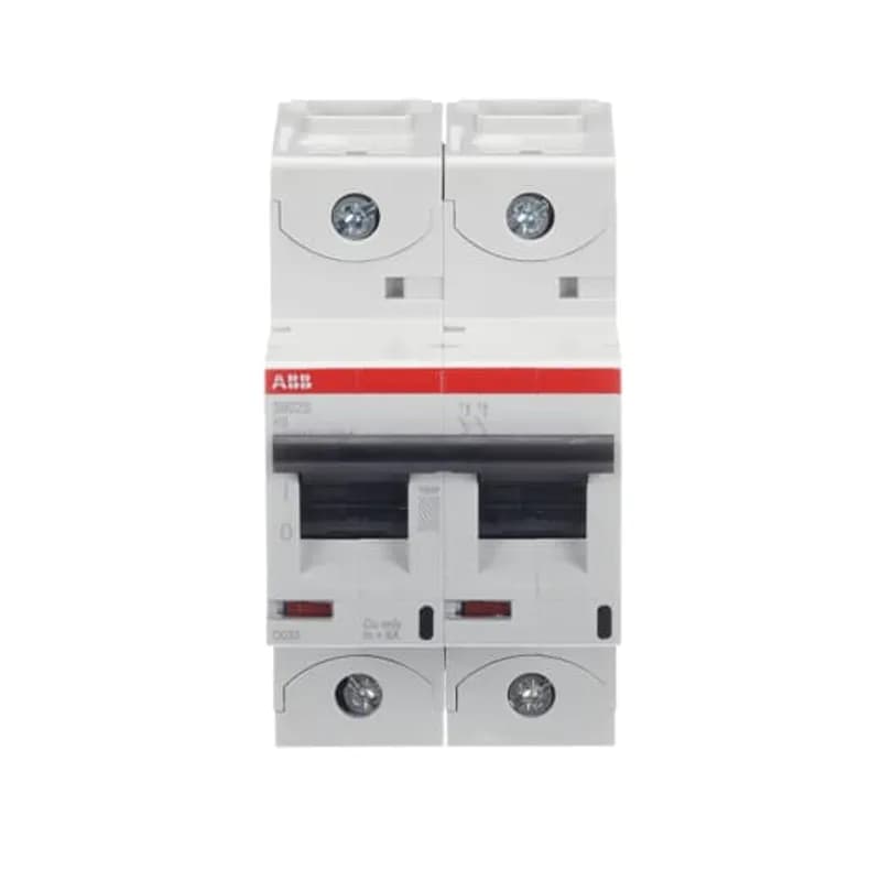 The S802S-K6 is a 2-pole High Performance Circuit breaker with K-Characteristic, with cage terminal and a rated current of 6 A. It is a current limiting device with a maximum breaking capacity of 50kA at 240/415V. It can be used for voltages up to 400/690V and in DC as well. It has two different tripping mechanisms, the thermal tripping mechanism for overload protection and the electromechanic tripping mechanism for short circuit protection. The S801S-K10 complies with IEC/EN 60947-2 and allows the use for residential, commercial and industrial applications. It has numerous of approvals, therefore it can be used worldwide. The extensive range of accessory makes the use of S802S-K6 more comfortable. Due to the fast arc extinction of S802S-K6 your application will be secured.