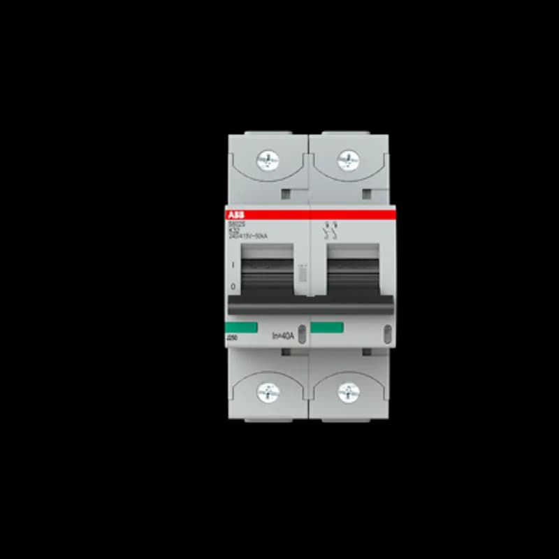 The S802S-K32 is a 2-pole High Performance Circuit breaker with K-Characteristic, with cage terminal and a rated current of 32 A. It is a current limiting device with a maximum breaking capacity of 50kA at 240/415V. It can be used for voltages up to 400/690V and in DC as well. It has two different tripping mechanisms, the thermal tripping mechanism for overload protection and the electromechanic tripping mechanism for short circuit protection. The S802S-K32 complies with IEC/EN 60898-1 and IEC/EN 60947-2 and allows the use for residential, commercial and industrial applications. It has numerous of approvals, therefore it can be used worldwide. The extensive range of accessory makes the use of S802S-K32 more comfortable. Due to the fast arc extinction of S802S-K32 your application will be secured.