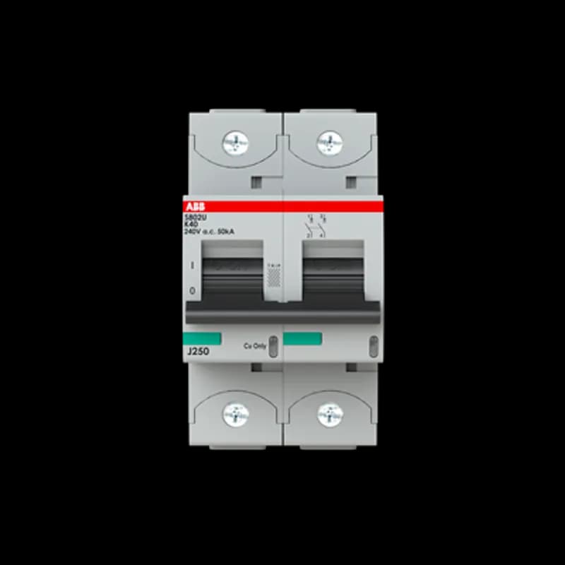 S802U-K40 2 Pole K Characteristic 40A 50kA 240/415VAC High Performance Circuit Breaker HPCB
