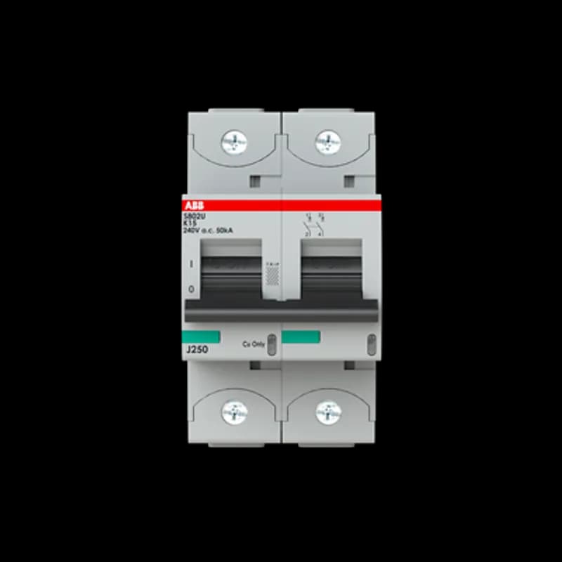 S802U-K15 2 Pole K Characteristic 15A 50kA 240/415VAC High Performance Circuit Breaker HPCB