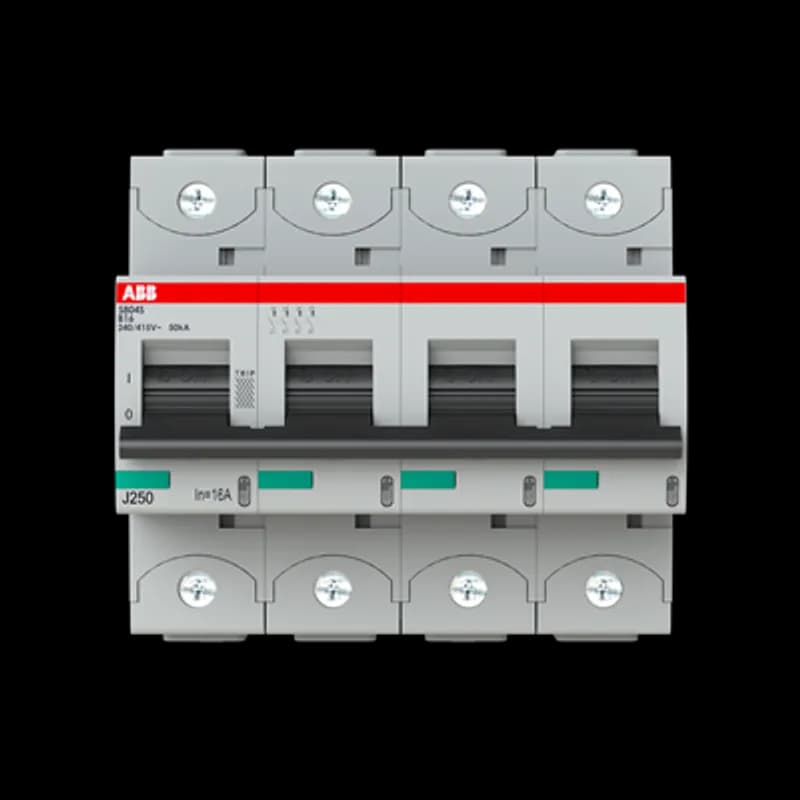 The S804S-B16 is a 4-pole High Performance Circuit breaker with B-characteristic, with cage terminal and a rated current of 16 A. It is a current limiting device with a maximum breaking capacity of 50kA at 240/415V. It can be used for voltages up to 400/690V and in DC as well. It has two different tripping mechanisms, the thermal tripping mechanism for overload protection and the electromechanic tripping mechanism for short circuit protection. The S804S-B16 complies with IEC/EN 60898-1 and IEC/EN 60947-2 and allows the use for residential, commercial and industrial applications. It has numerous of approvals, therefore it can be used worldwide. The extensive range of accessory makes the use of S804S-B16 more comfortable. Due to the fast arc extinction of S804S-B16 your application will be secured.