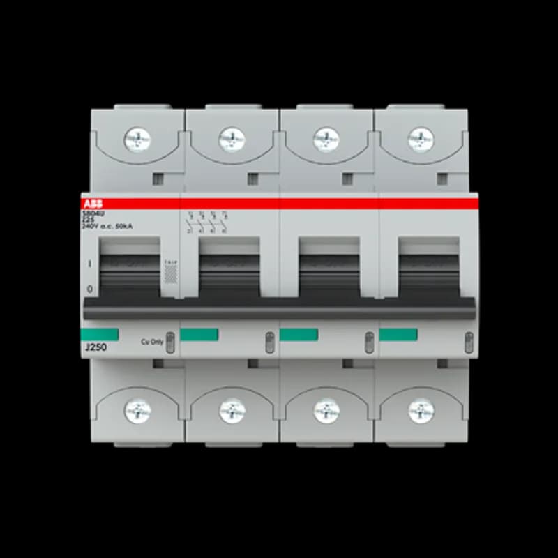 ABB - Electrification S804U-Z25 - S804U-Z25 4 Pole Z Characteristic 25A 50kA 240/415VAC High Performance Circuit Breaker HPCB