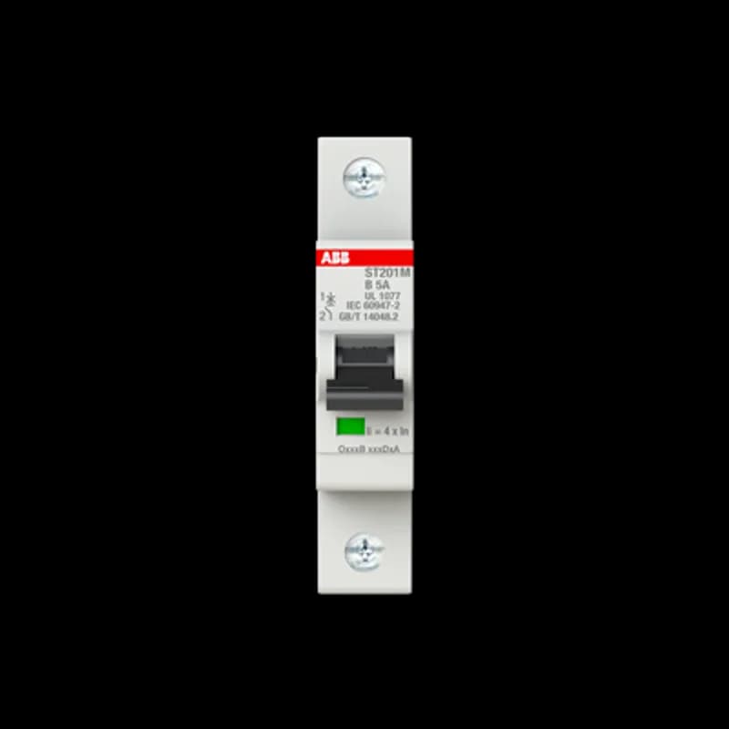 ST201M-B5 Miniature Circuit Breaker ST201M-B5 Miniature Circuit Breaker B-Char., 10kA, 5A, 1P