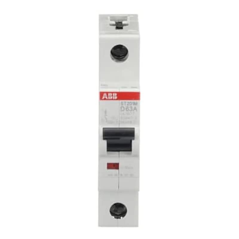 ST201M-D63 Miniature Circuit Breaker ST201M-D63 Miniature Circuit Breaker D-Char., 5kA, 63A, 1P