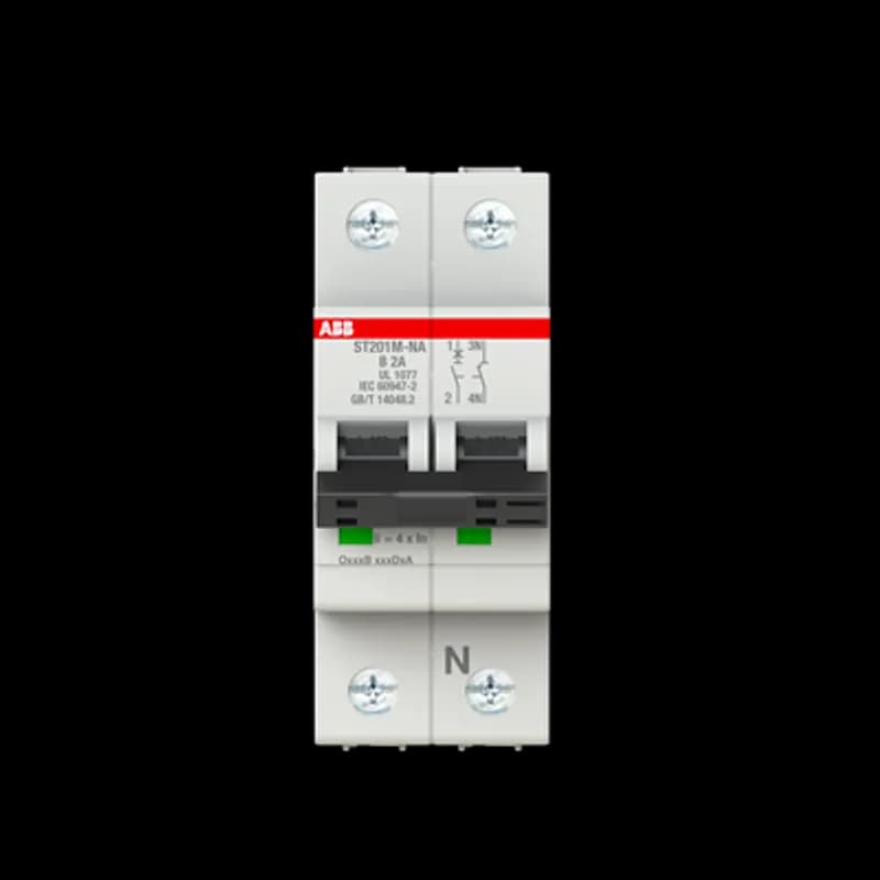 ST201M-B2NA Miniature Circuit Breaker ST201M-B2NA Miniature Circuit Breaker B-Char., 10kA, 2A, 1P+NA