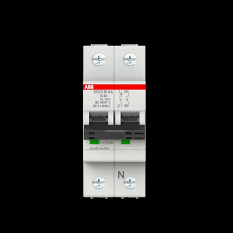 ST201M-B4NA Miniature Circuit Breaker ST201M-B4NA Miniature Circuit Breaker B-Char., 10kA, 4A, 1P+NA