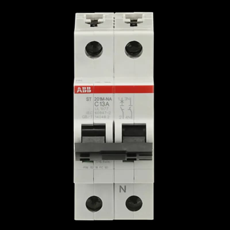 ST201M-C13NA Miniature Circuit Breaker ST201M-C13NA Miniature Circuit Breaker C-Char., 10kA, 13A, 1P+NA