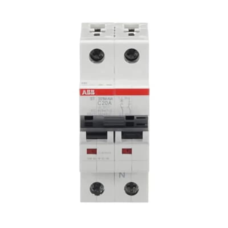 ST201M-C20NA Miniature Circuit Breaker ST201M-C20NA Miniature Circuit Breaker C-Char., 10kA, 20A, 1P+NA
