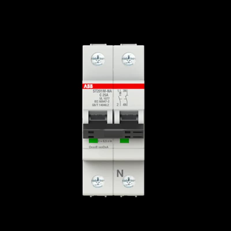 ST201M-C25NA Miniature Circuit Breaker ST201M-C25NA Miniature Circuit Breaker C-Char., 10kA, 25A, 1P+NA