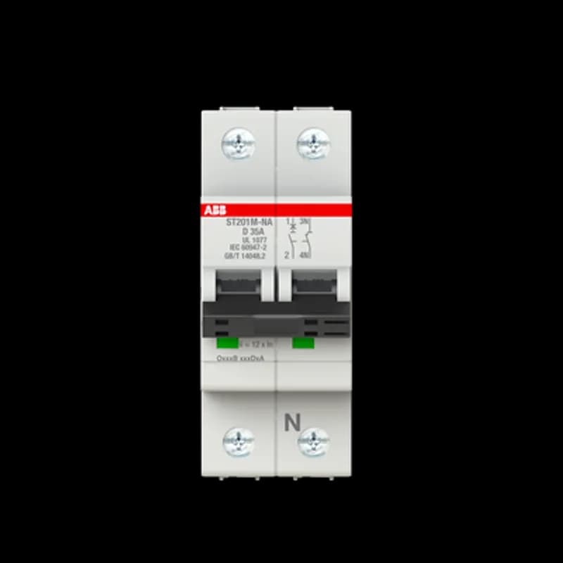 ST201M-D35NA Miniature Circuit Breaker ST201M-D35NA Miniature Circuit Breaker D-Char., 10kA, 35A, 1P, 1P+NA
