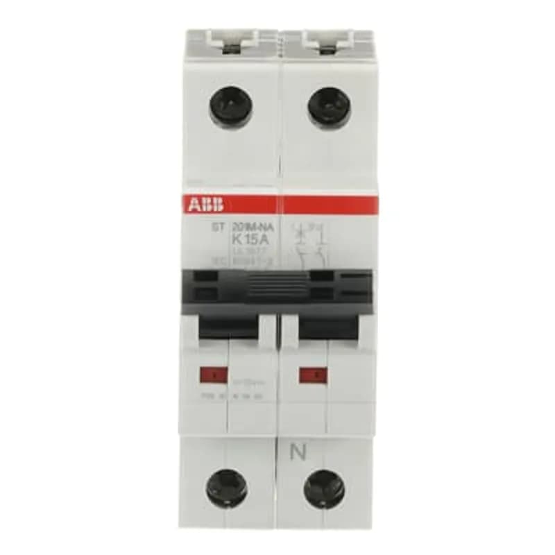 ST201M-K15NA Miniature Circuit Breaker ST201M-K15NA Miniature Circuit Breaker K-Char., 10kA, 15A, 1P+NA