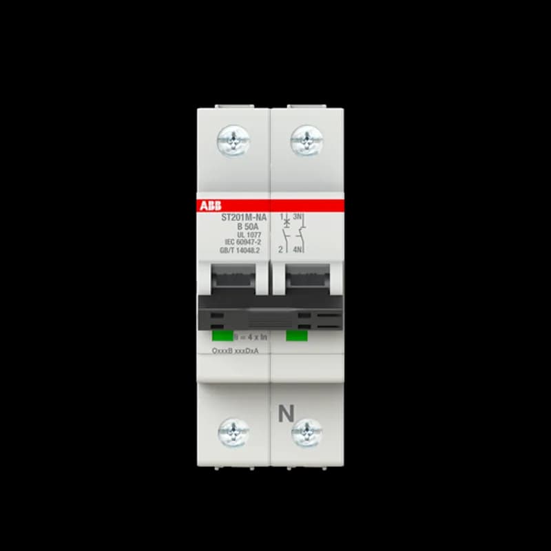 ABB - Electrification ST201M-B50NA - ST201M-B50NA Miniature Circuit Breaker ST201M-B50NA Miniature Circuit Breaker B-Char., 5kA, 50A, 1P+NA