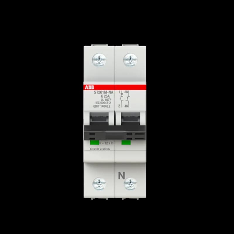 ST201M-K25NA Miniature Circuit Breaker ST201M-K25NA Miniature Circuit Breaker K-Char., 10kA, 25A, 1P+NA
