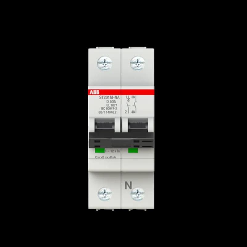ST201M-D50NA Miniature Circuit Breaker ST201M-D50NA Miniature Circuit Breaker D-Char., 5kA, 50A, 1P+NA