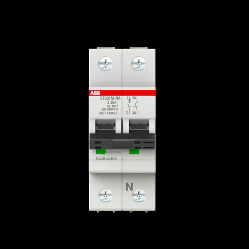 ST201M-Z30NA Miniature Circuit Breaker ST201M-Z30NA Miniature Circuit Breaker Z-Char., 10kA, 30A, 1P+NA