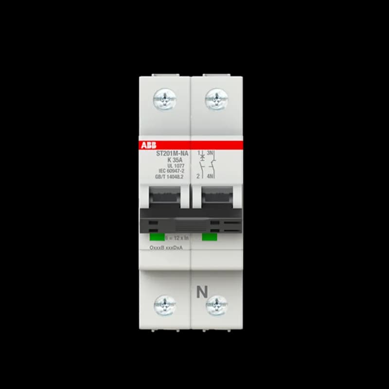 ST201M-K35NA Miniature Circuit Breaker ST201M-K35NA Miniature Circuit Breaker K-Char., 10kA, 35A, 1P, 1P+NA