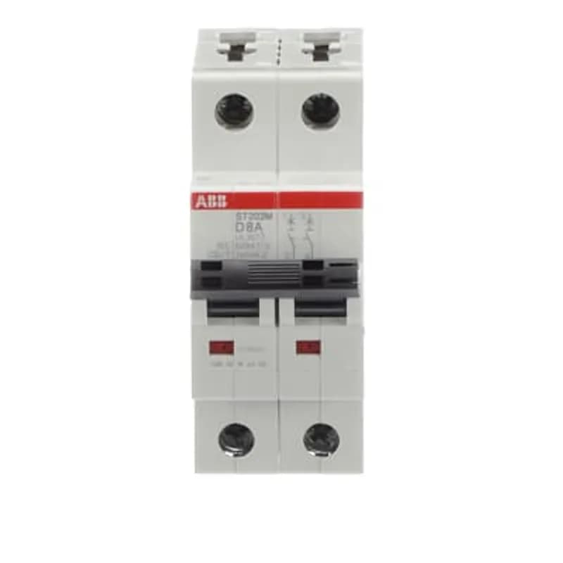 ST202M-D8 Miniature Circuit Breaker ST202M-D8 Miniature Circuit Breaker D-Char., 10kA, 8A, 2P