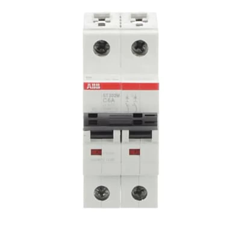 ST202M-C6 Miniature Circuit Breaker ST202M-C6 Miniature Circuit Breaker C-Char., 10kA, 6A, 2P