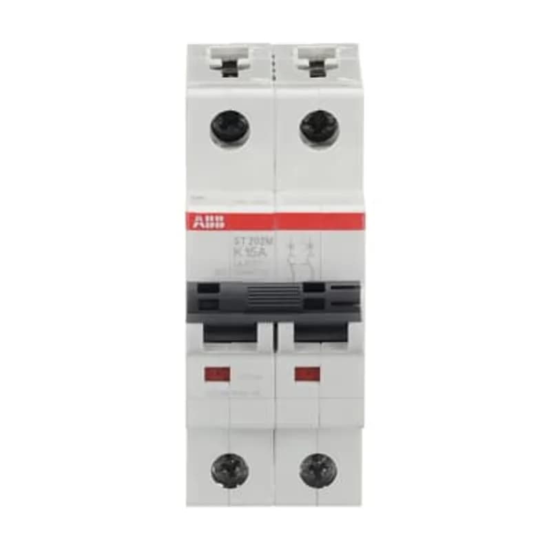 ST202M-K15 Miniature Circuit Breaker ST202M-K15 Miniature Circuit Breaker K-Char., 10kA, 15A, 2P
