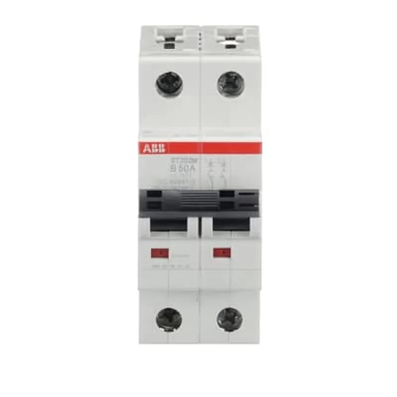 ST202M-B50 Miniature Circuit Breaker ST202M-B50 Miniature Circuit Breaker B-Char., 5kA, 50A, 2P