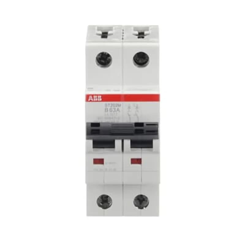 ST202M-B63 Miniature Circuit Breaker ST202M-B63 Miniature Circuit Breaker B-Char., 5kA, 63A, 2P