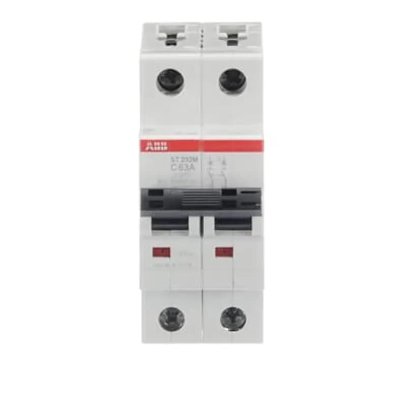 ST202M-C63 Miniature Circuit Breaker ST202M-C63 Miniature Circuit Breaker C-Char., 5kA, 63A, 2P