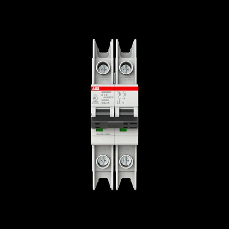 SU202MR-K1 MCB K-Char., 10kA, 1A, 2P, RTT UL 489, Ring Cable Lug
