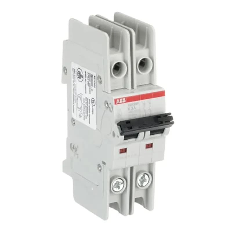 SU202MR-K3 MCB K-Char., 10kA, 3A, 2P, RTT UL 489, Ring Cable Lug