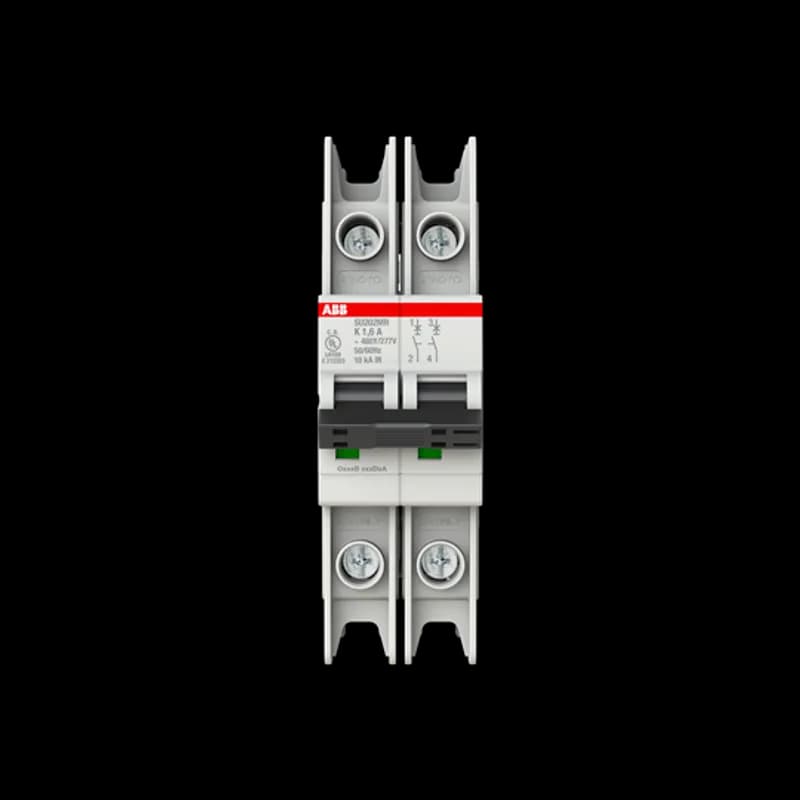SU202MR-K1,6 MCB K-Char., 10kA, 1,6A, 2P, RTT UL 489, Ring Cable Lug