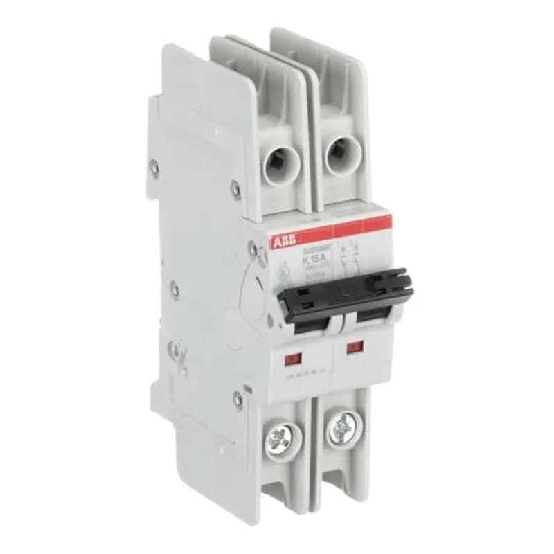 SU202MR-K15 MCB K-Char., 10kA, 15A, 2P, RTT UL 489, Ring Cable Lug