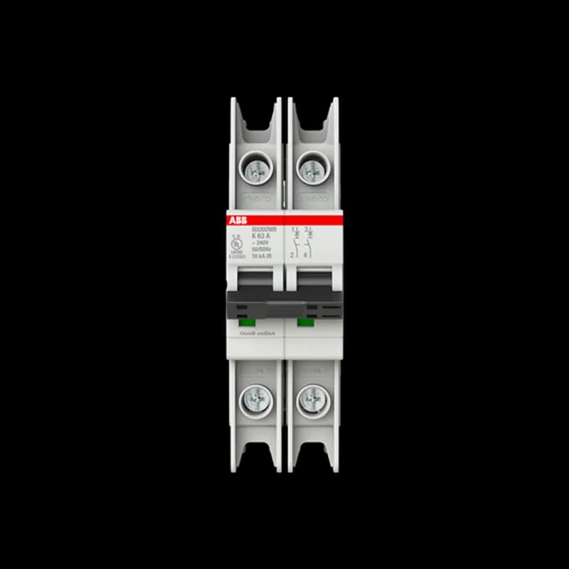 SU202MR-K63 MCB K-Char., 10kA, 63A, 2P, RTT UL 489, Ring Cable Lug