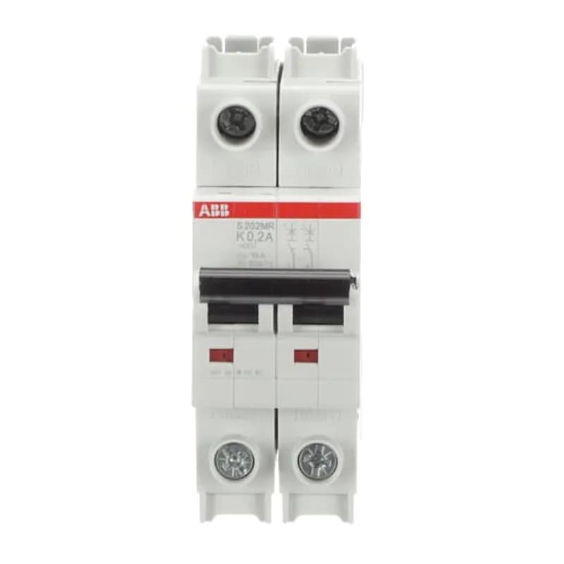 S202MR-K0.2 MCB K-Char., 10kA, 0.2A, 2P, RTT UL 1077, Ring Cable Lug