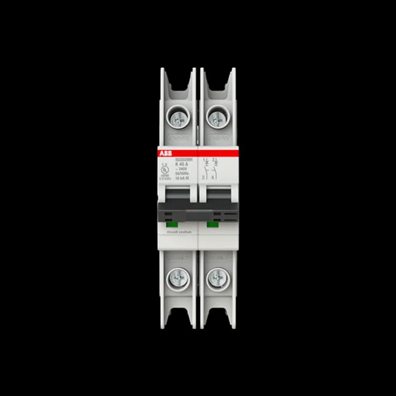 SU202MR-K40 MCB K-Char., 10kA, 40A, 2P, RTT UL 489, Ring Cable Lug