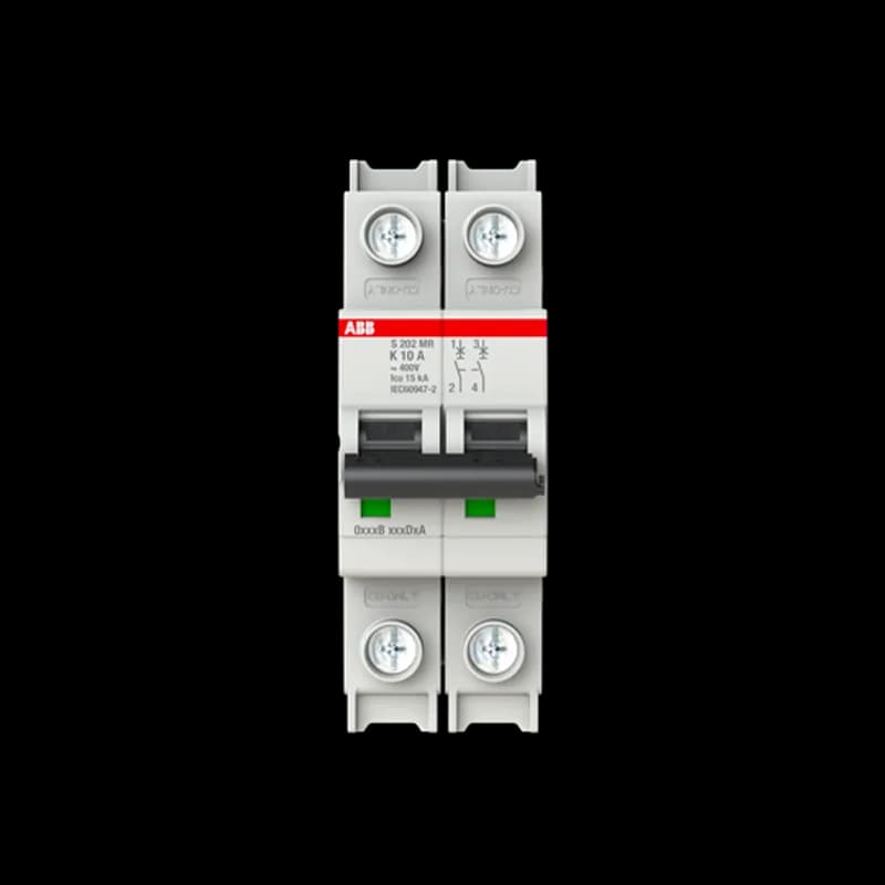 S202MR-K10 MCB K-Char., 10kA, 10A, 2P, RTT UL 1077, Ring Cable Lug