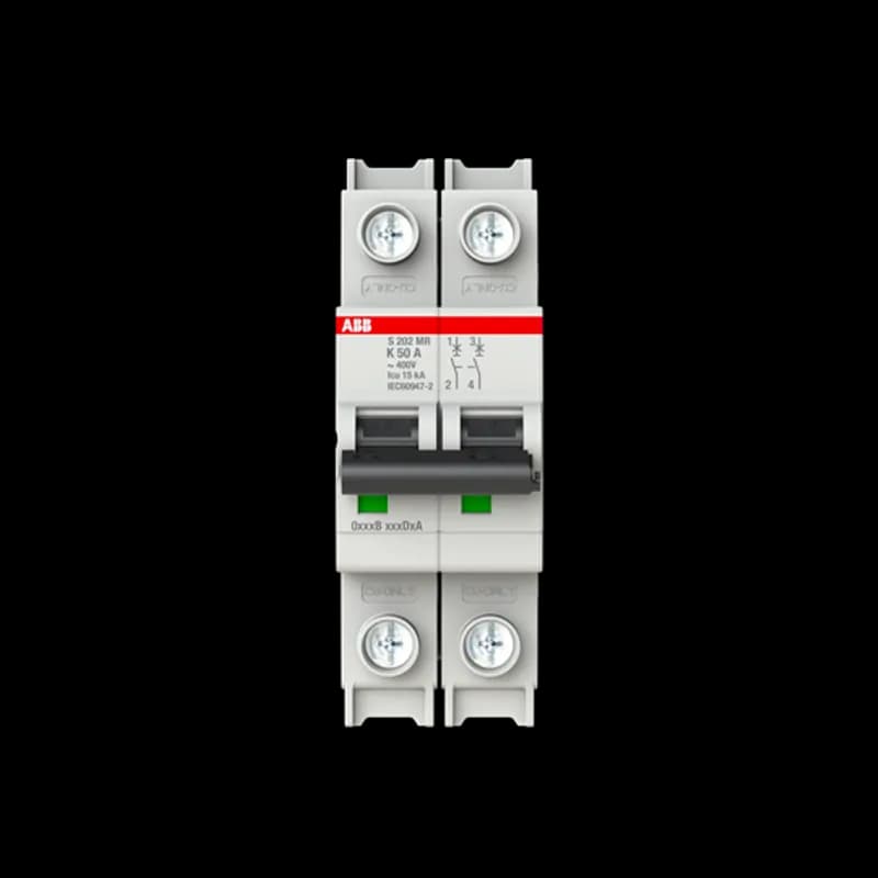 S202MR-K50 MCB K-Char., 10kA, 50A, 2P, RTT UL 1077, Ring Cable Lug