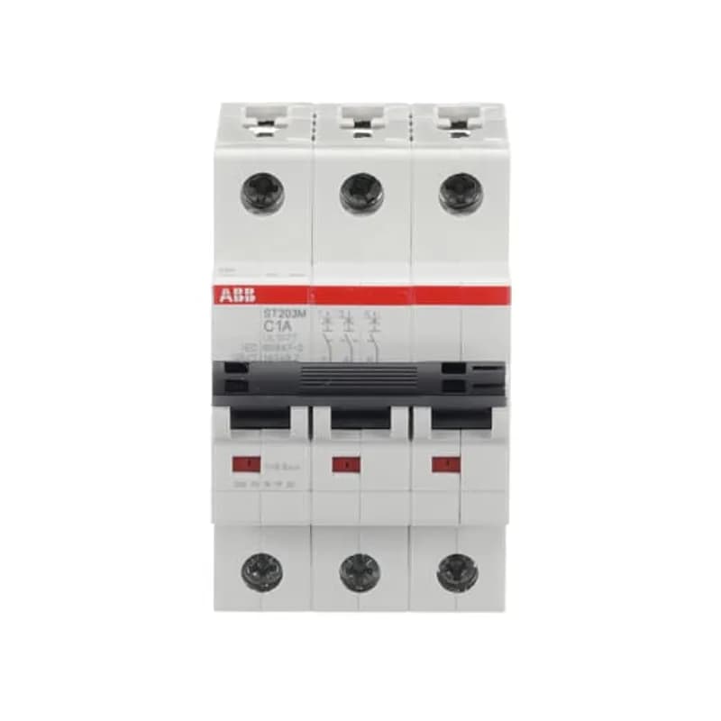 ST203M-C1 Miniature Circuit Breaker ST203M-C1 Miniature Circuit Breaker C-Char., 10kA, 1A, 3P