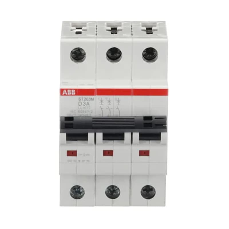 ST203M-D3 Miniature Circuit Breaker ST203M-D3 Miniature Circuit Breaker D-Char., 10kA, 3A, 3P