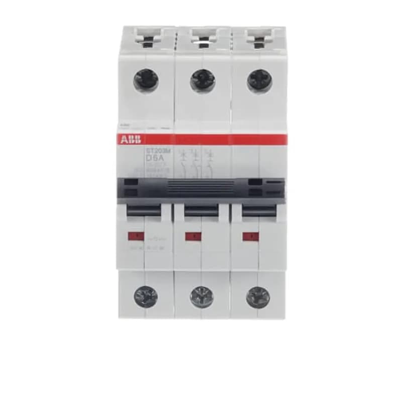 ST203M-D6 Miniature Circuit Breaker ST203M-D6 Miniature Circuit Breaker D-Char., 10kA, 6A, 3P