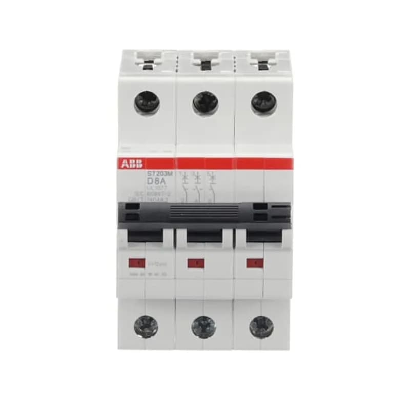 ABB - Electrification ST203M-D8 - ST203M-D8 Miniature Circuit Breaker ST203M-D8 Miniature Circuit Breaker D-Char., 10kA, 8A, 3P