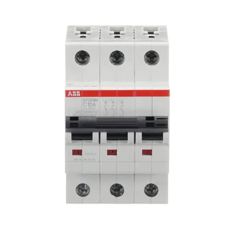 ST203M-C10 Miniature Circuit Breaker ST203M-C10 Miniature Circuit Breaker C-Char., 10kA, 10A, 3P